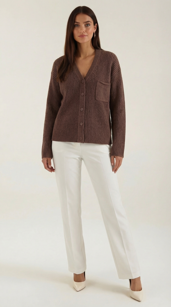Women's Button Knit Cardigan | Oversized