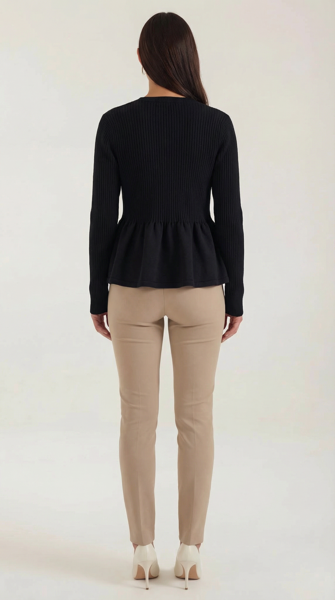Women's Elegant Peplum Cardigan | Button Closure