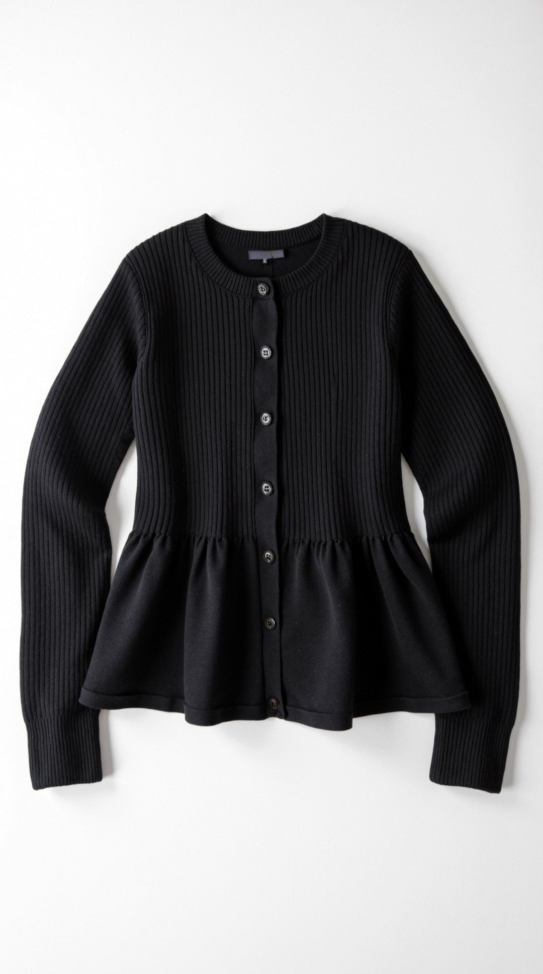 Women's Elegant Peplum Cardigan | Button Closure