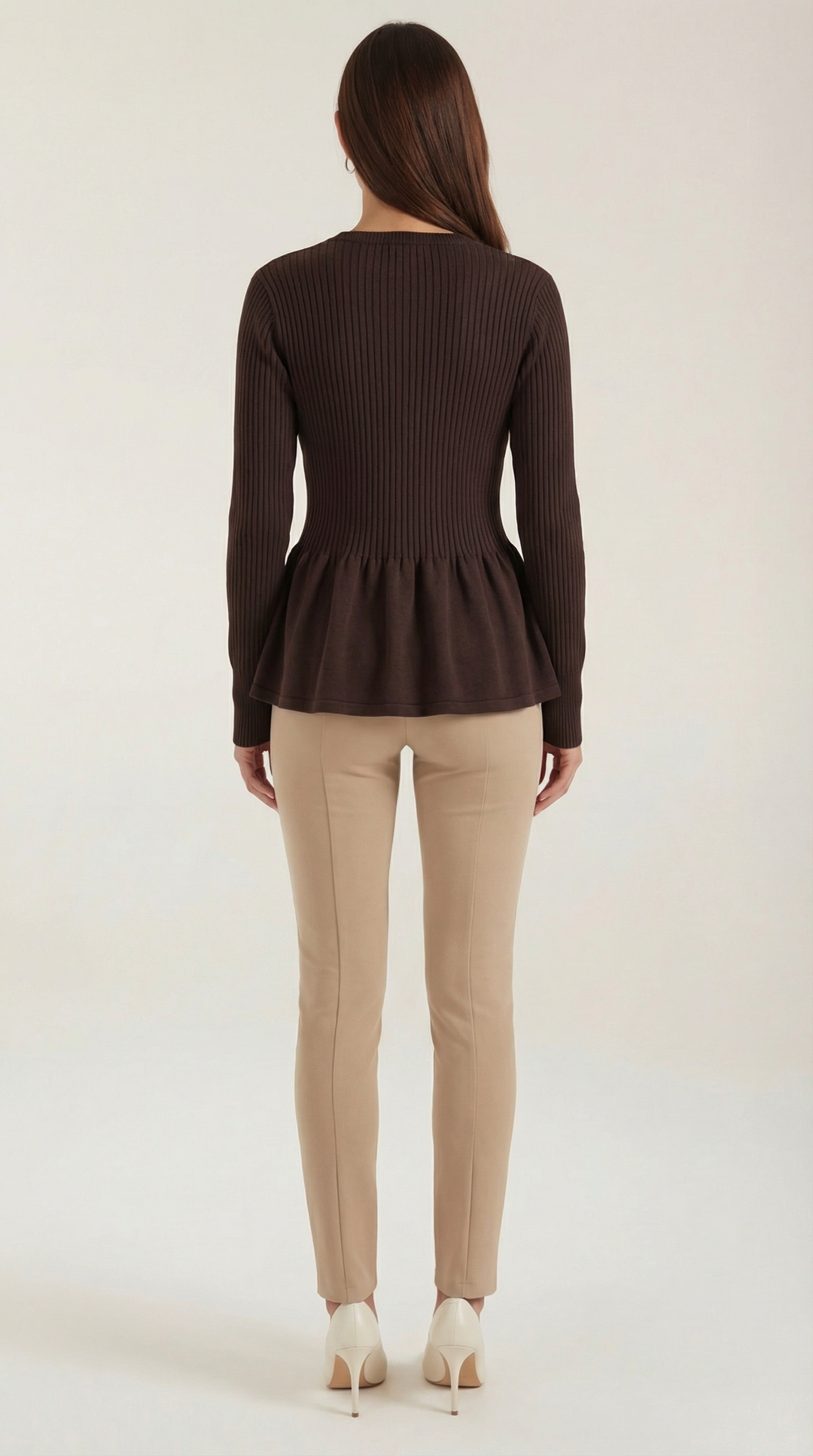 Women's Elegant Peplum Cardigan | Button Closure