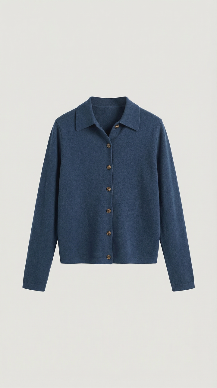 Women's Knit Collared Cardigan | Button Closure
