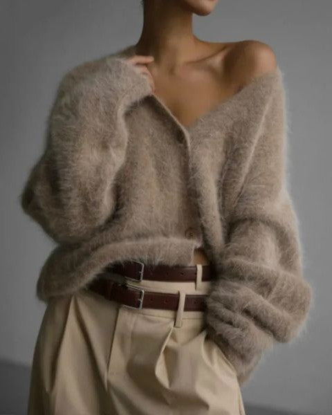 Women's Warm Button Down Cardigan | V-Neck