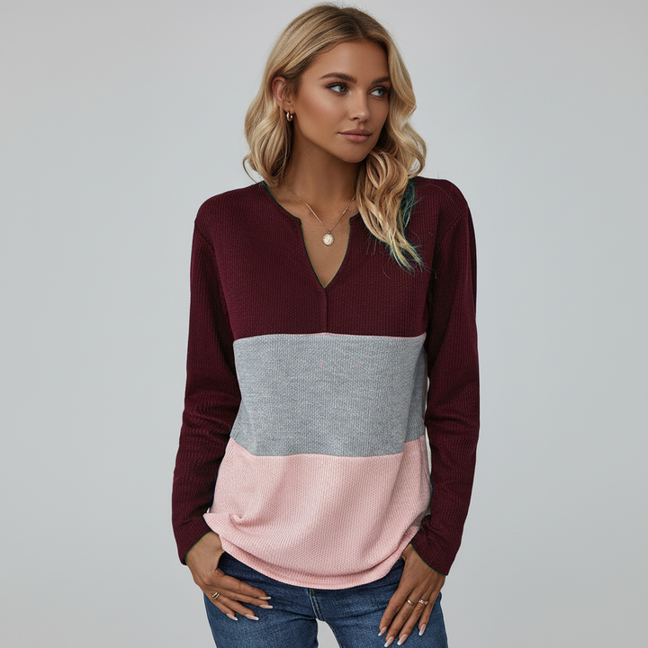 Women’s Split Neck Jumper | Casual