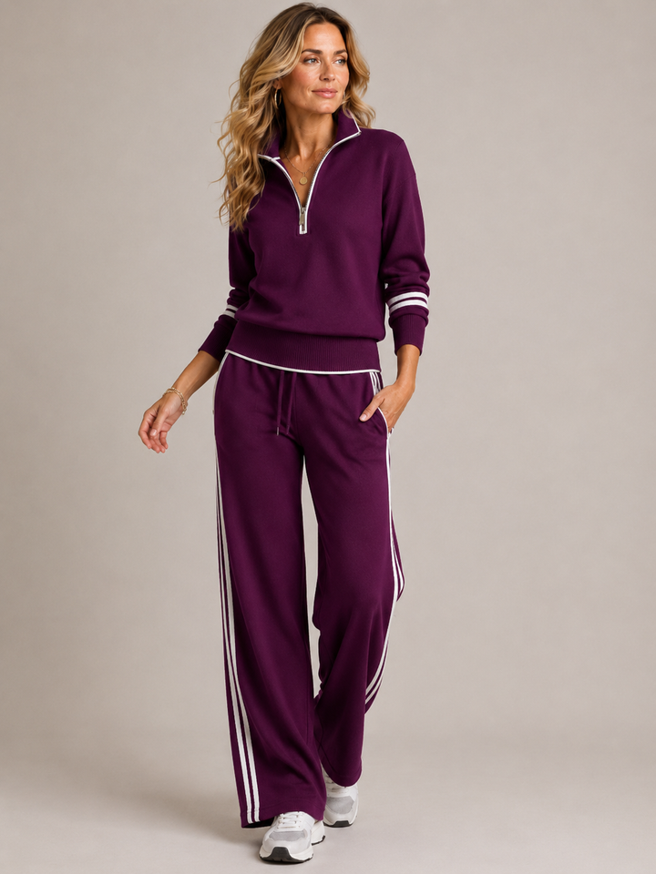 Women's Contrast Stripe Co-Ord Set | Casual
