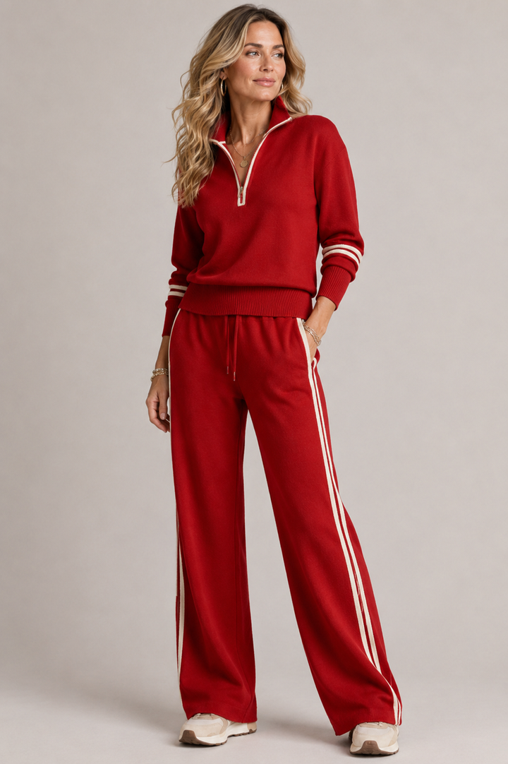 Women's Contrast Stripe Co-Ord Set | Casual