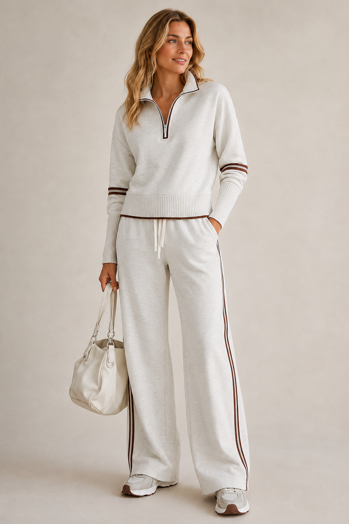 Women's Contrast Stripe Co-Ord Set | Casual