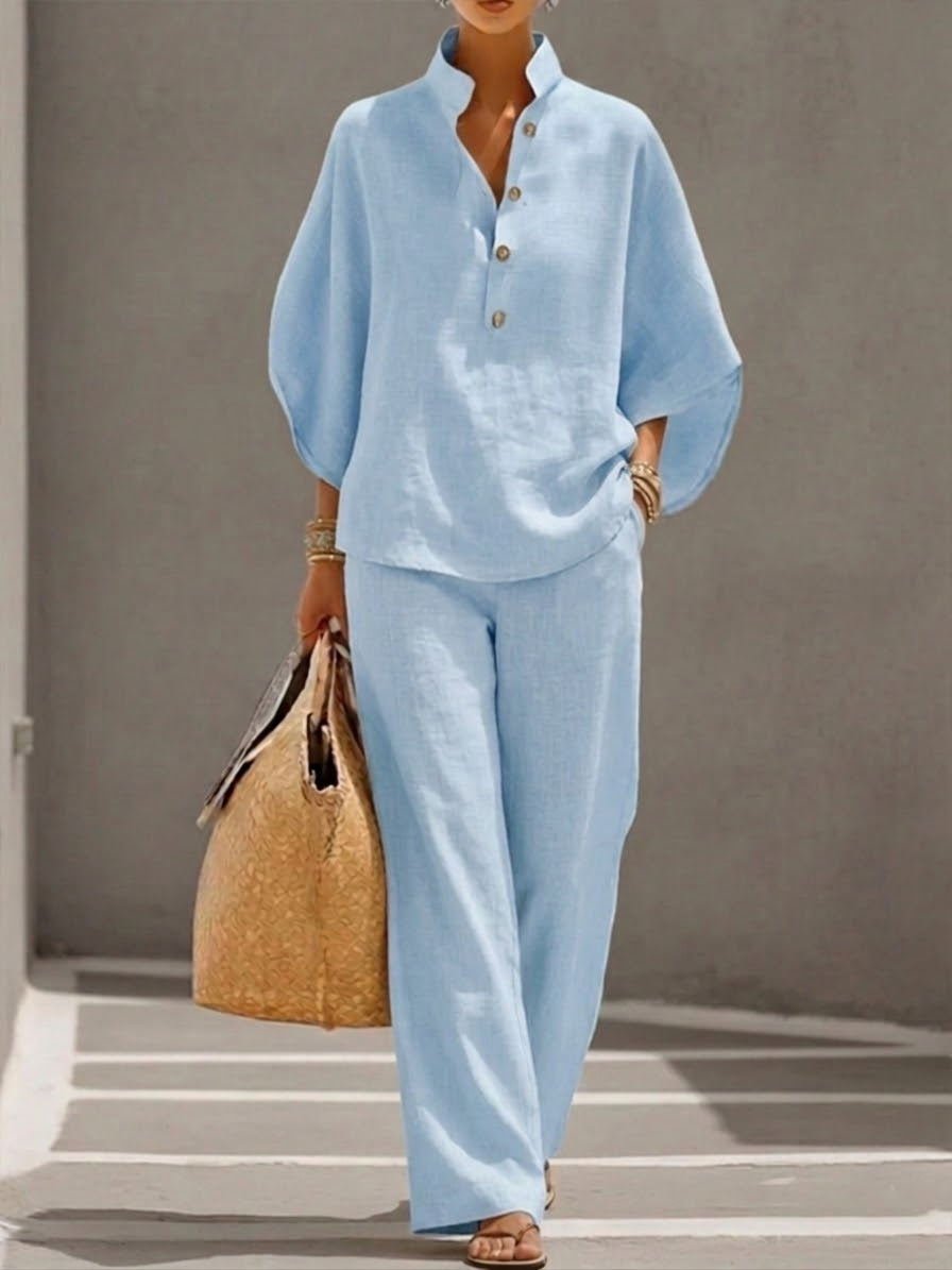 Women's Summer Two-Piece Outfit Set | Minimal Chic