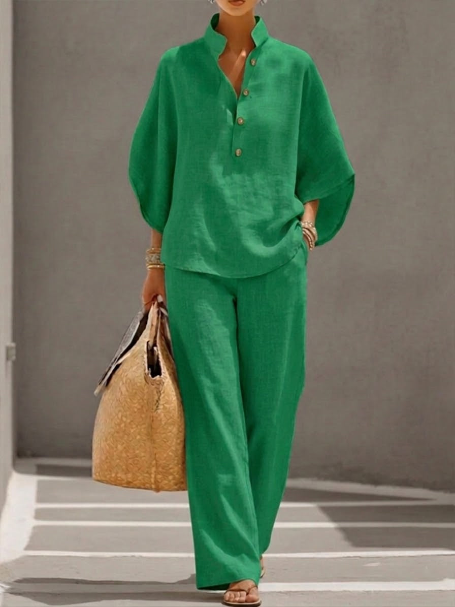 Women's Summer Two-Piece Outfit Set | Minimal Chic