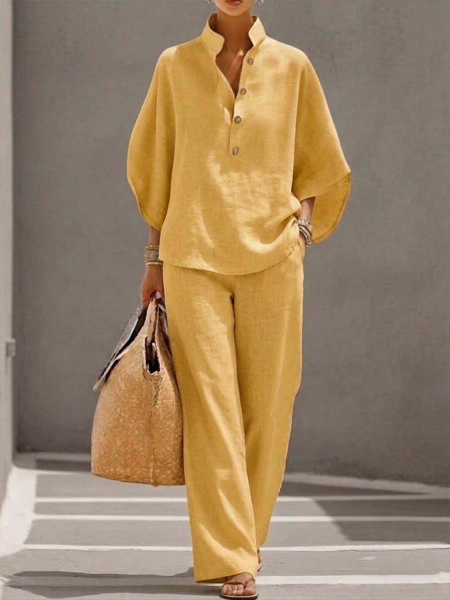 Women's Summer Two-Piece Outfit Set | Minimal Chic