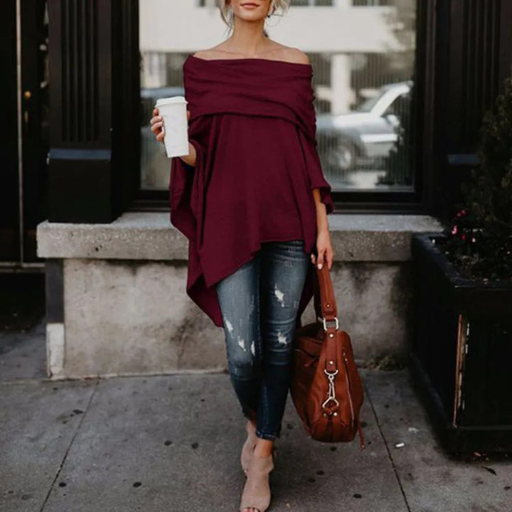 Women's Foldover Asymmetric Top | Off-Shoulder