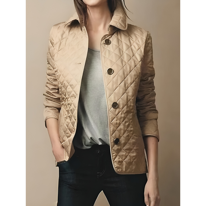 Women's Stylish Quilted Jacket | Button-Front