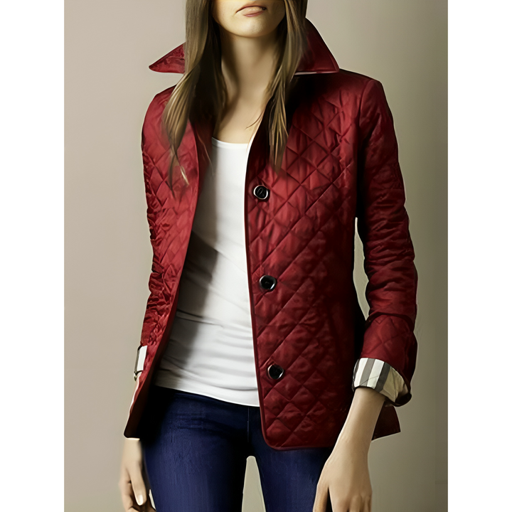 Women's Stylish Quilted Jacket | Button-Front