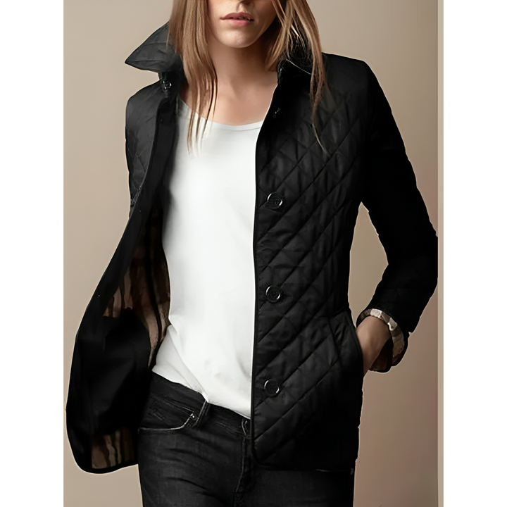 Women's Stylish Quilted Jacket | Button-Front