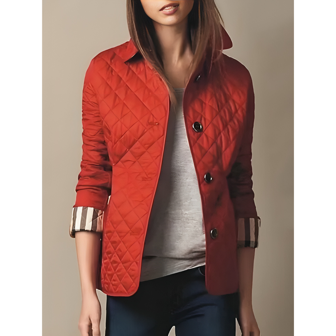 Women's Stylish Quilted Jacket | Button-Front