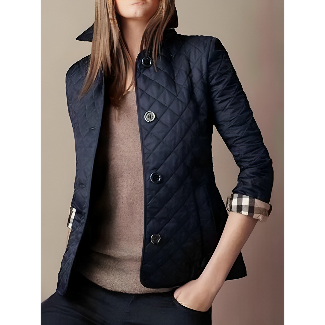 Women's Stylish Quilted Jacket | Button-Front