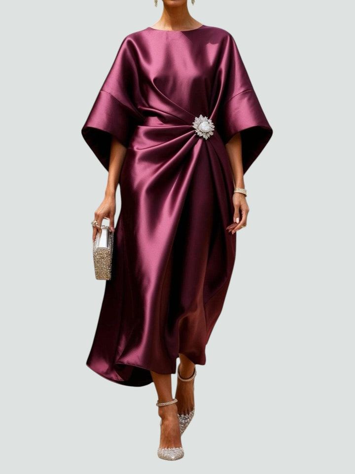 Women's Elegant Drape Dress | Midi