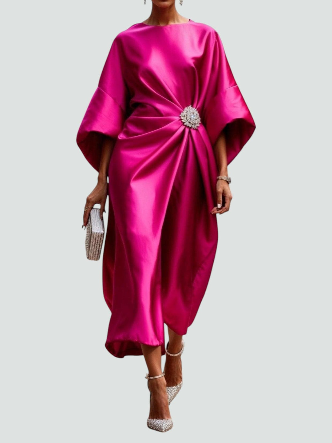 Women's Elegant Drape Dress | Midi