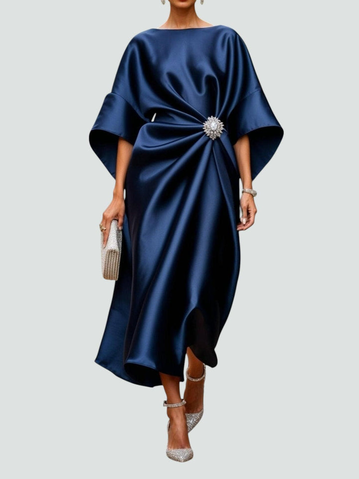 Women's Elegant Drape Dress | Midi