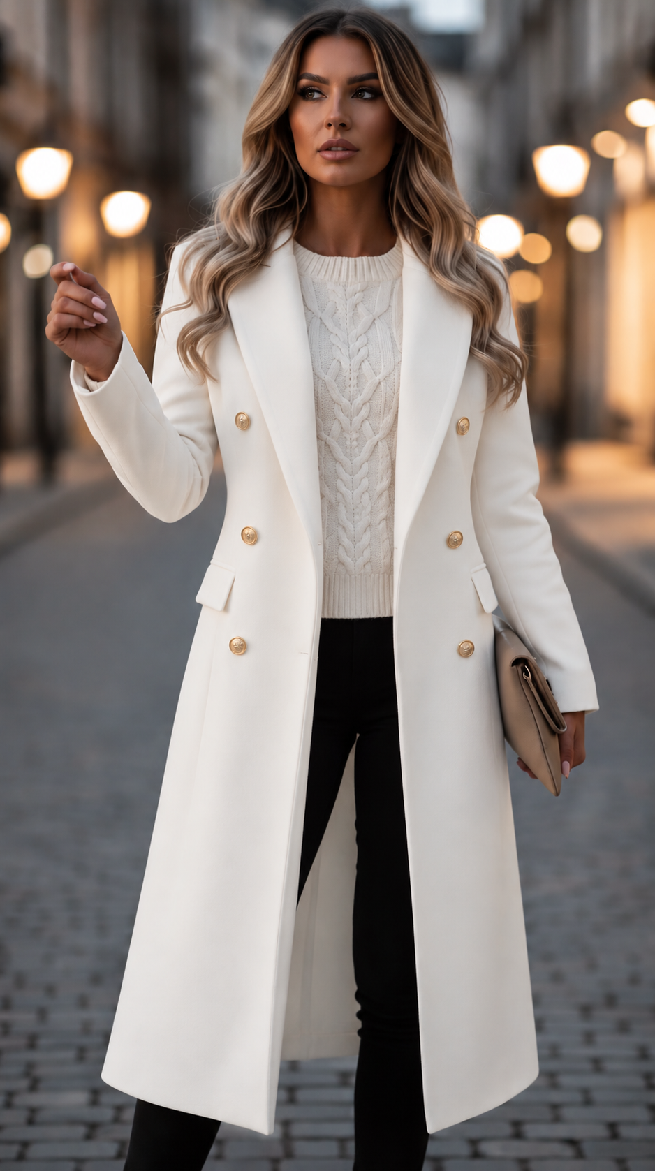 Women's Longline Double-Breasted Coat | Winter