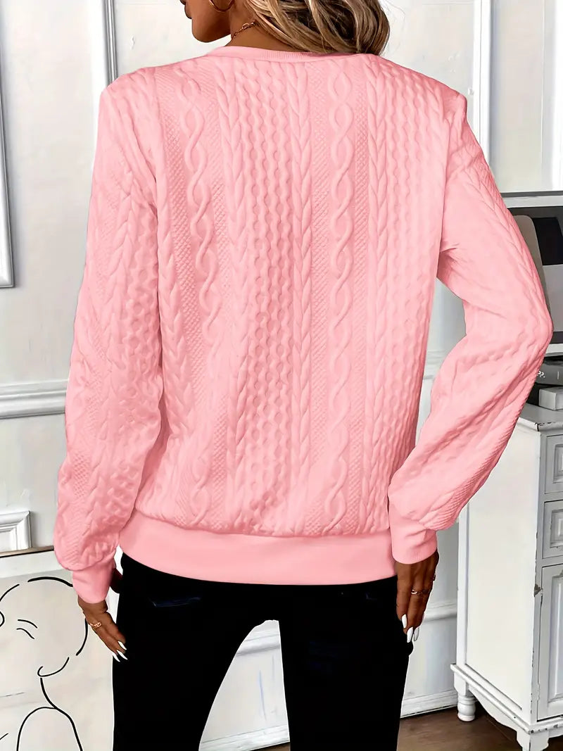 Women's Winter Quarter Zip Knit Jumper | Round Neck