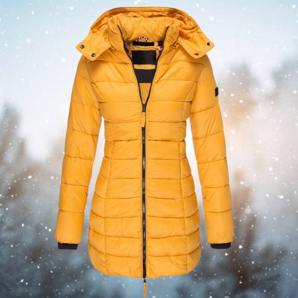 Women's Long Hooded Quilted Jacket | Winter