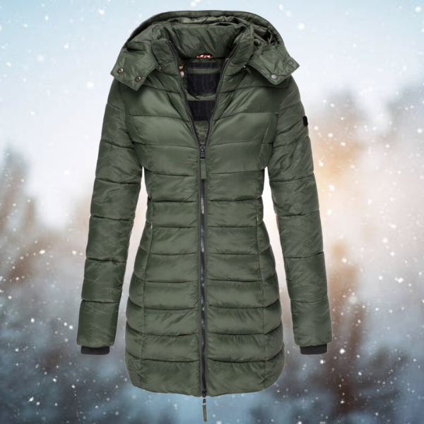 Women's Long Hooded Quilted Jacket | Winter