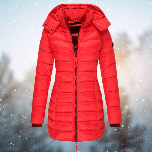 Women's Long Hooded Quilted Jacket | Winter