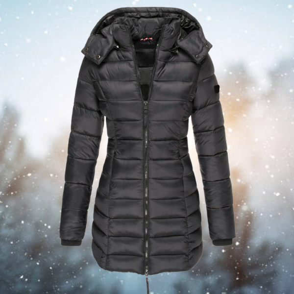 Women's Long Hooded Quilted Jacket | Winter