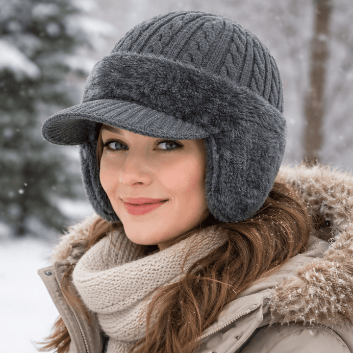 Women's Fur Warm Knit Beanie Hat | Winter