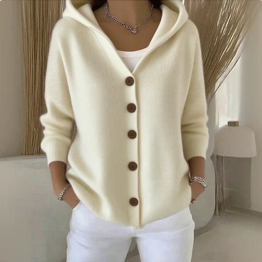 Women’s Button Front Long-Sleeve Cardigan | Hooded