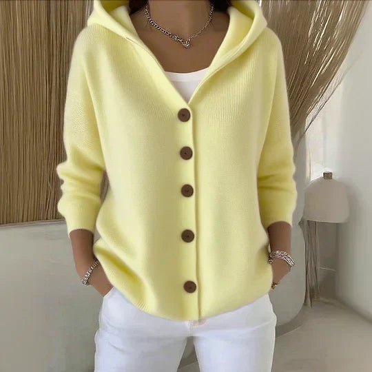 Women’s Button Front Long-Sleeve Cardigan | Hooded