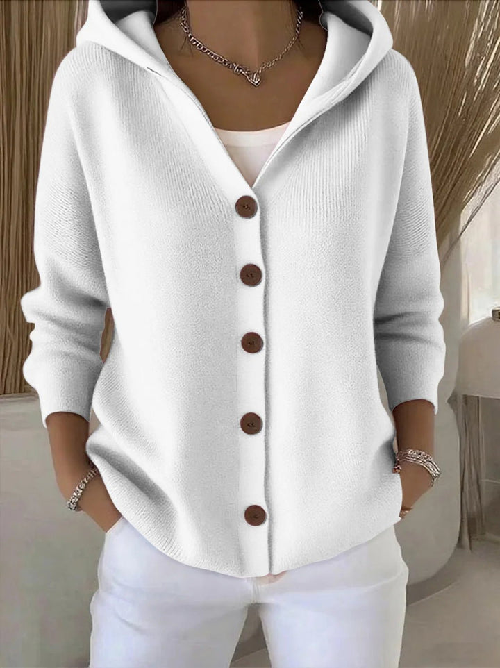 Women’s Button Front Long-Sleeve Cardigan | Hooded