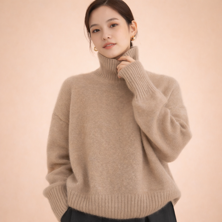 Women's Turtleneck Knitted Sweater | Long Sleeves