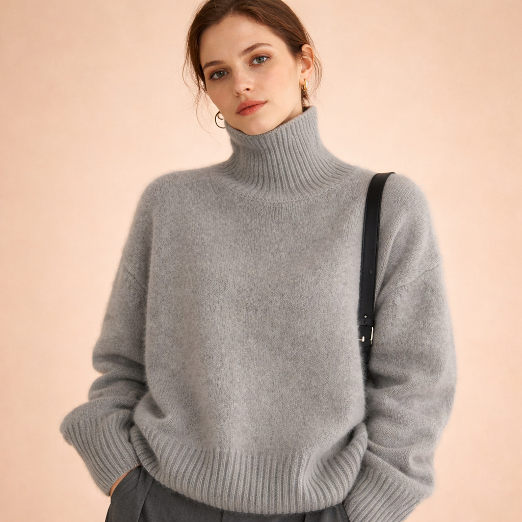 Women's Turtleneck Knitted Sweater | Long Sleeves