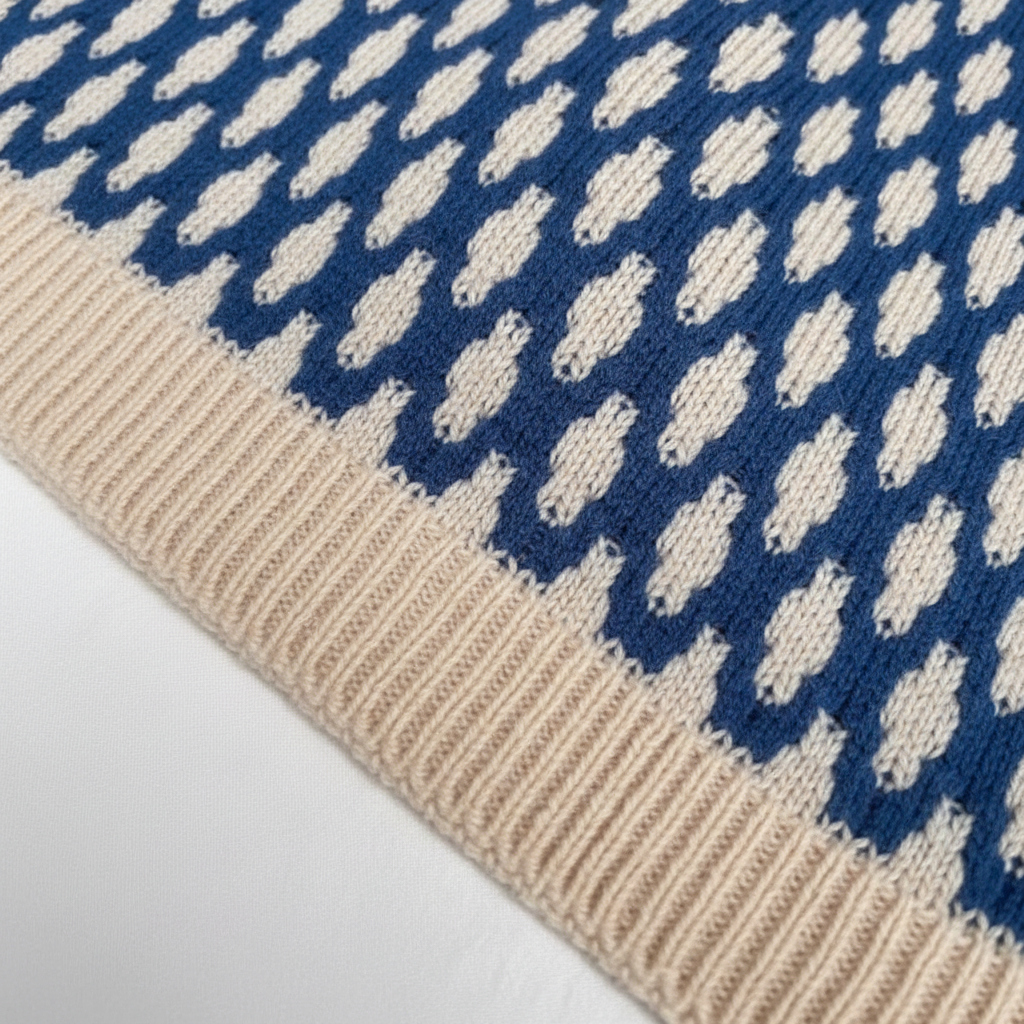 Women’s Printed Collared Knit Jumper | Relaxed Sleeves