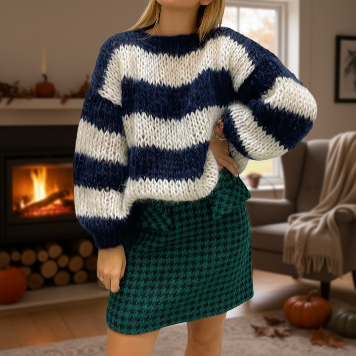 Women’s Chunky Knit Jumper | Wide Stripes