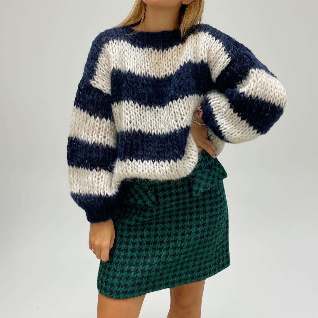 Women’s Chunky Knit Jumper | Wide Stripes