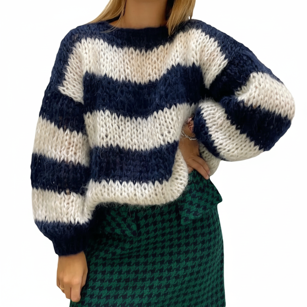 Women’s Chunky Knit Jumper | Wide Stripes