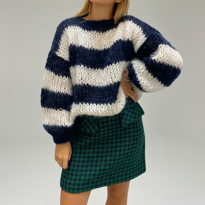 Women’s Chunky Knit Jumper | Wide Stripes