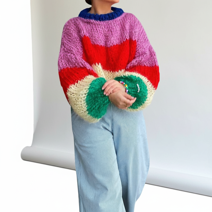 Women’s Chunky Knit Jumper | Wide Stripes