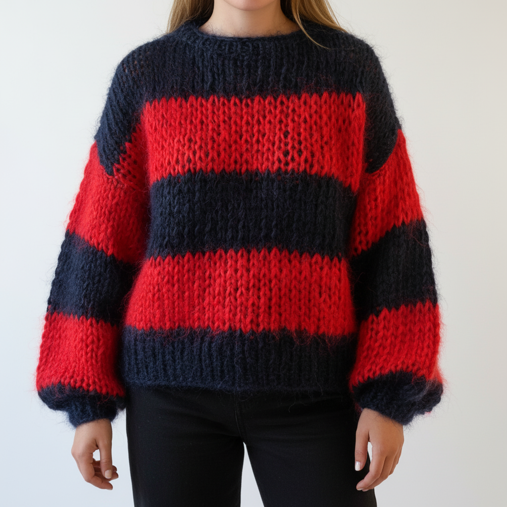 Women’s Chunky Knit Jumper | Wide Stripes
