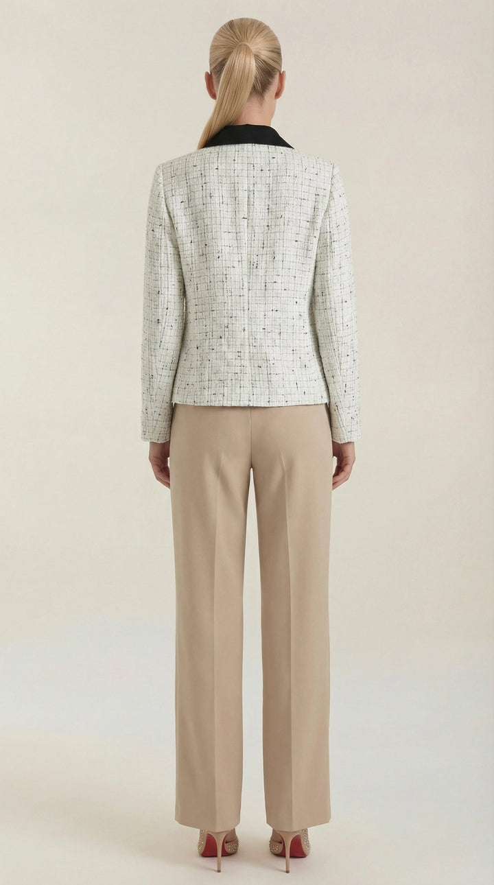 Women's Button Down Jacket | Contrast Collar
