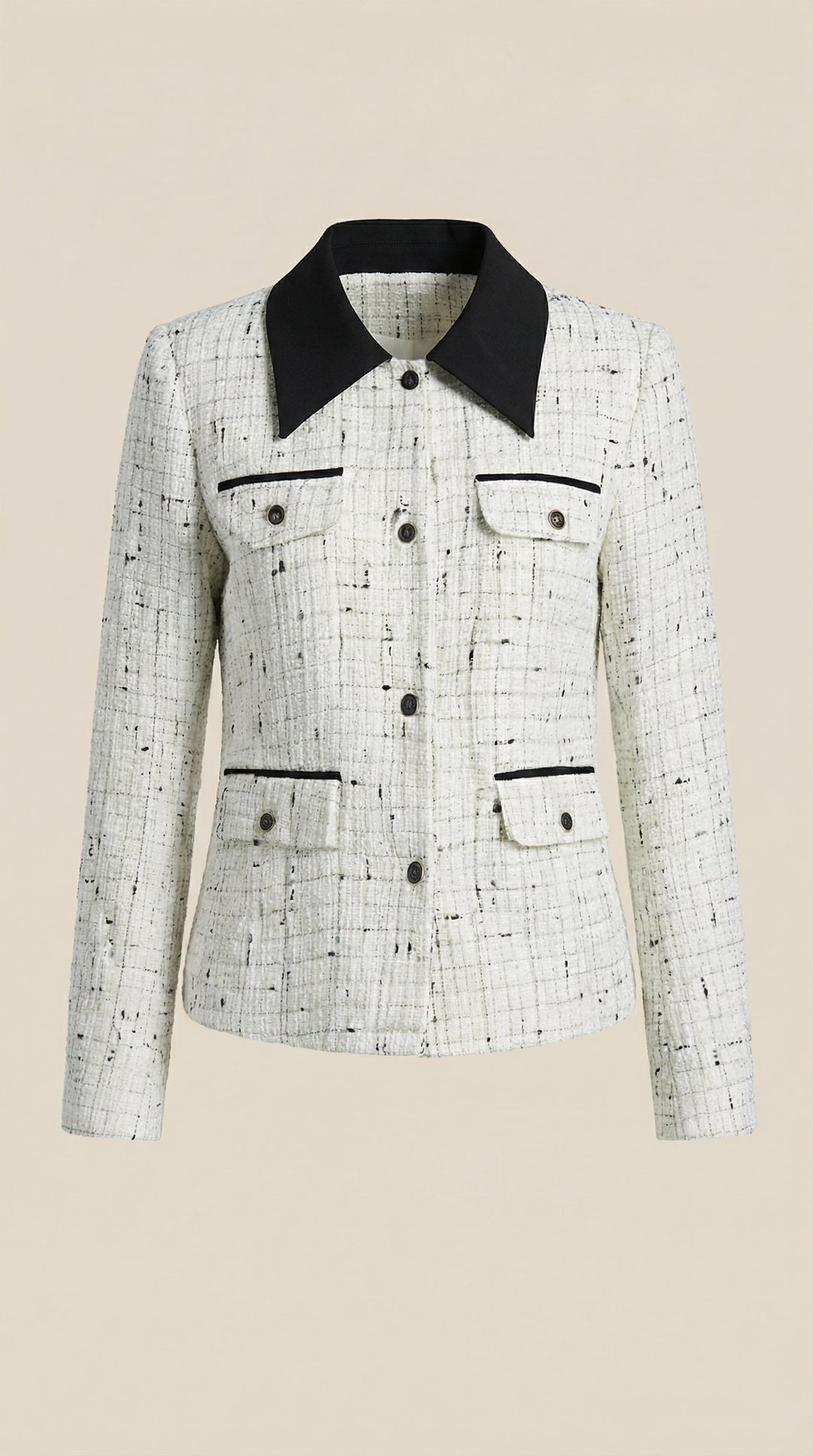 Women's Button Down Jacket | Contrast Collar