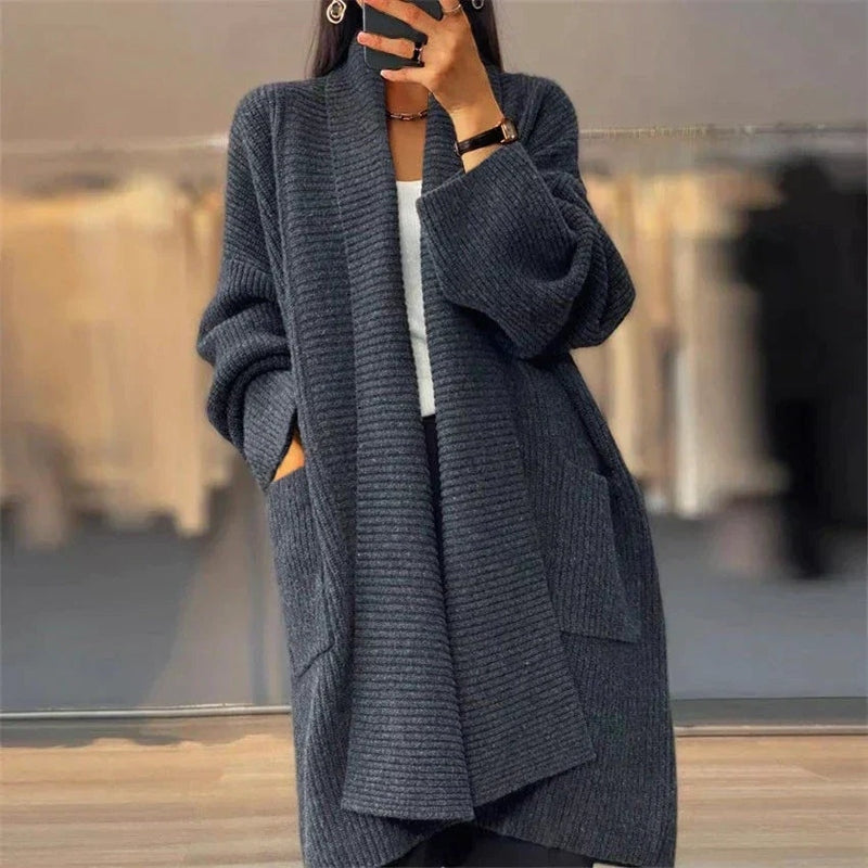 Women's Open Front Knit Cardigan | Longline