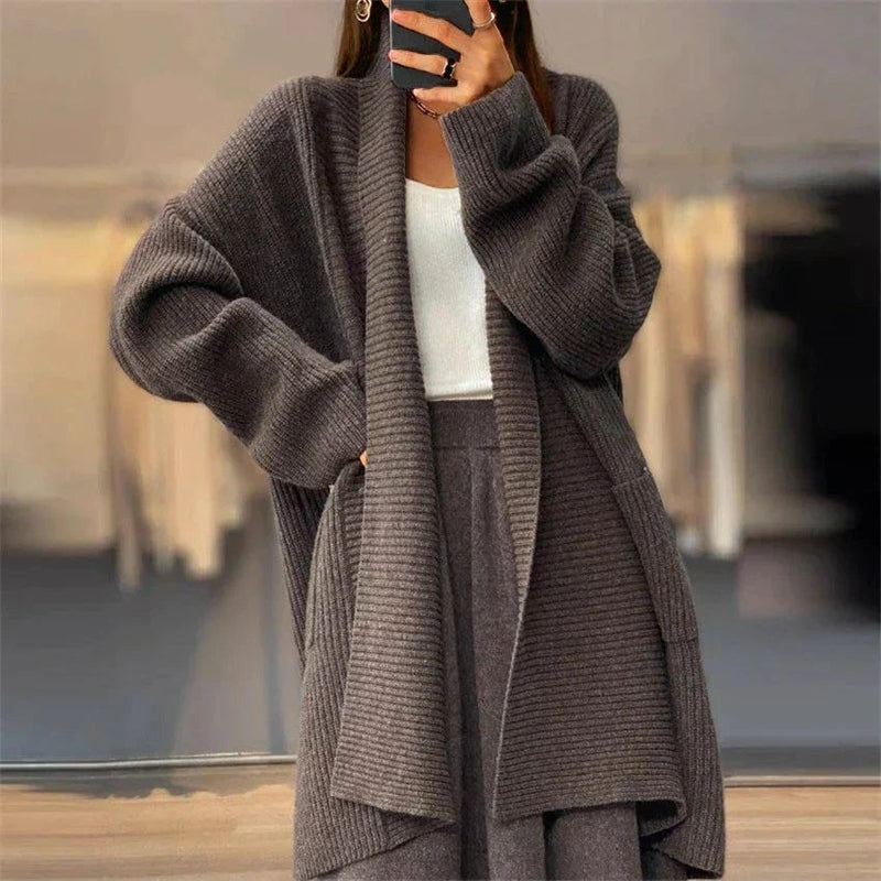 Women's Open Front Knit Cardigan | Longline