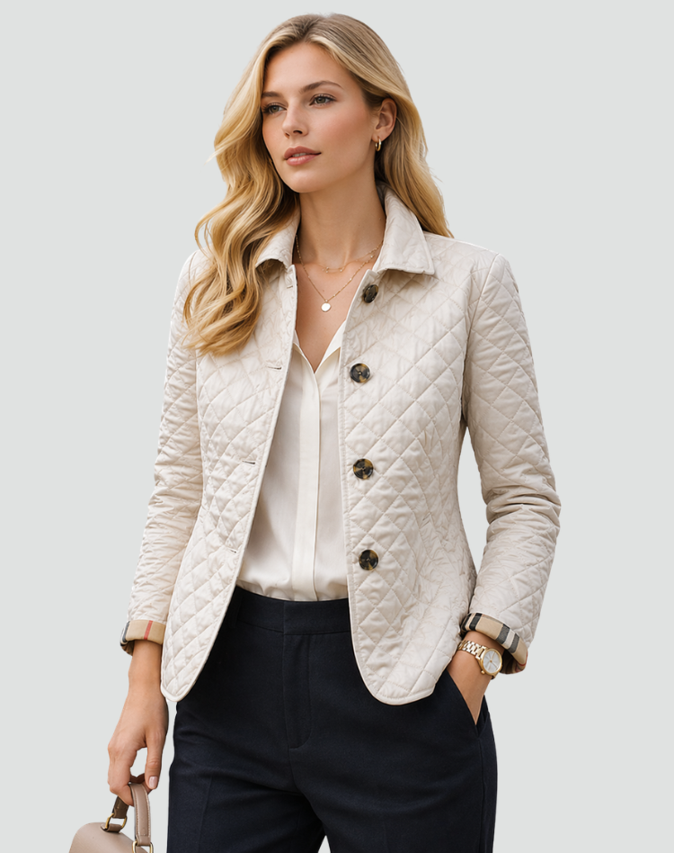 Women's Quilted Collared Jacket | Stylish