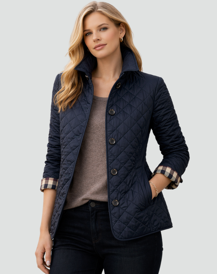Women's Quilted Collared Jacket | Stylish