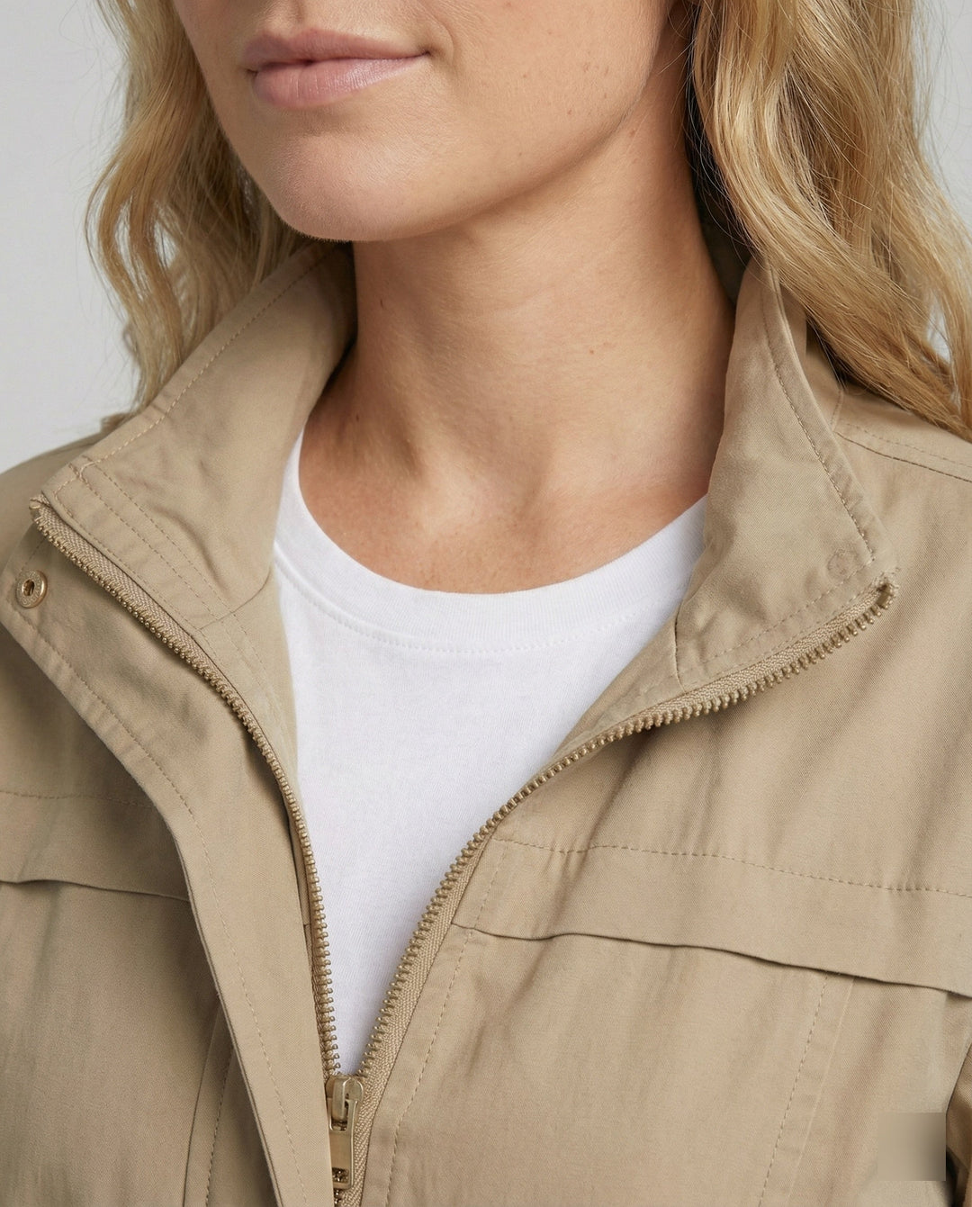 Women's Zipper Jacket | Adjustable Waist
