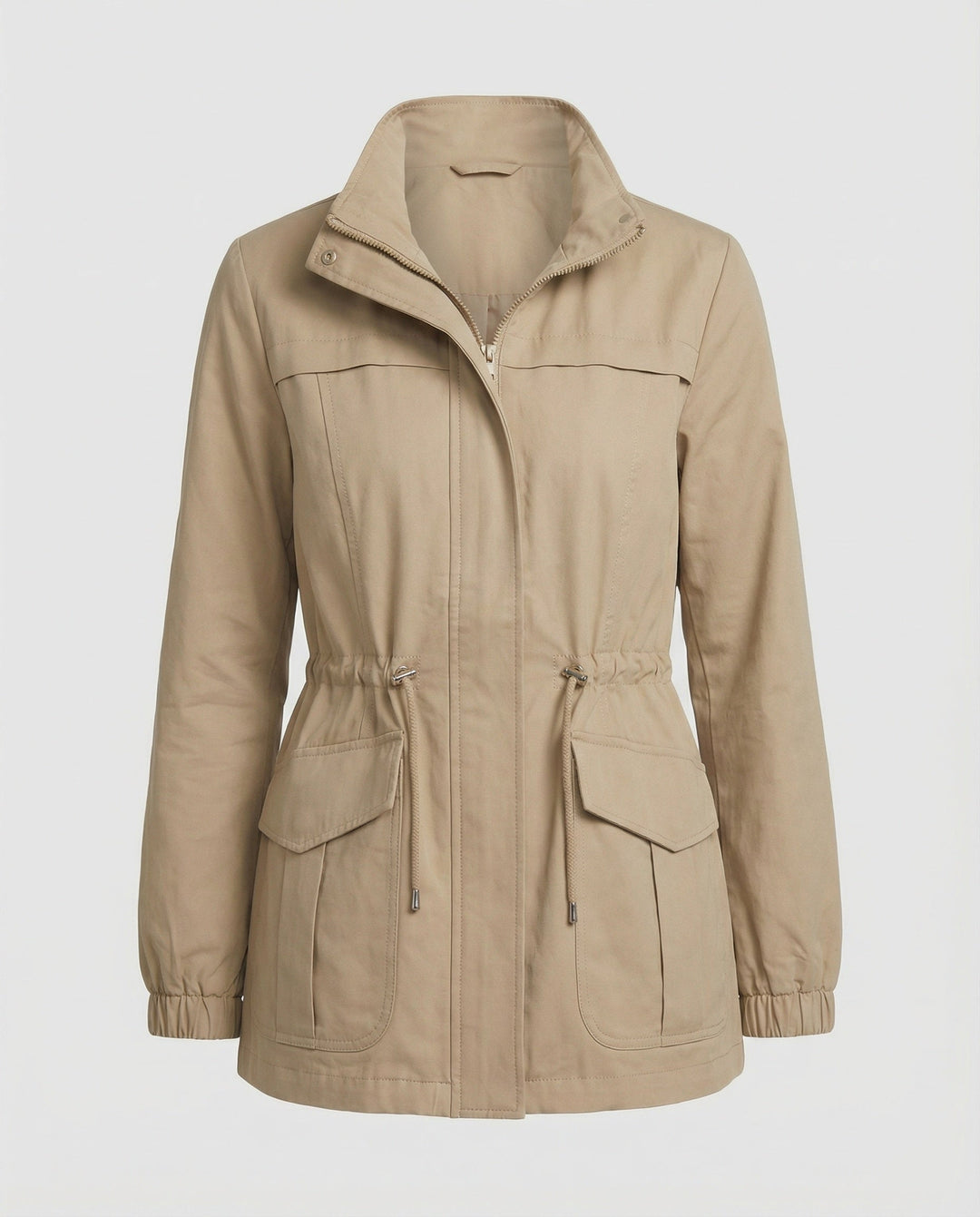 Women's Zipper Jacket | Adjustable Waist