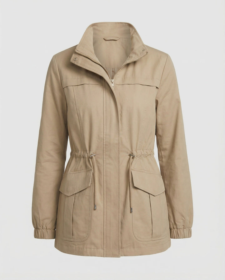 Women's Zipper Jacket | Adjustable Waist